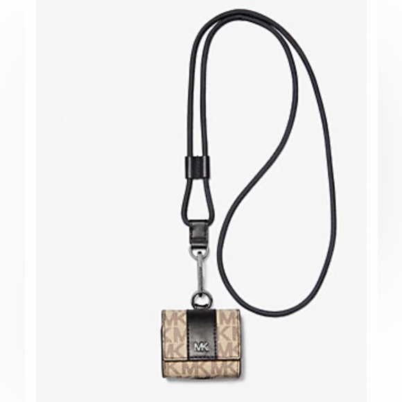 MICHAEL KORS~Hudson Logo Lanyard Case For Apple AirPods Pro - Picture 5 of 6